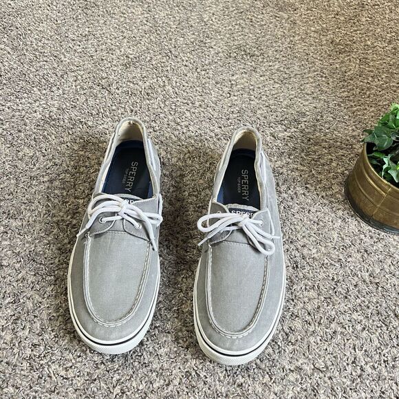 Sperry Halyard 2 eye saltwashed topsiders boat shoe sneakers Size 14 M Gray - Picture 8 of 8